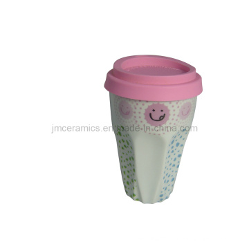 Novelty Coffee Cup Mug with Silicone Lid